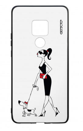 Cover Bicomponente Huawei Mate 20 - Signora con Cane