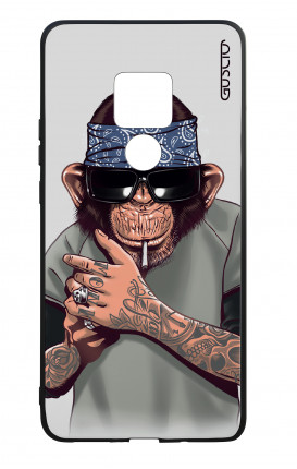 Huawei Mate20 WHT Two-Component Cover - Chimp with bandana