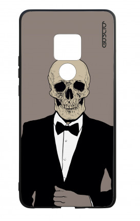 Huawei Mate20 WHT Two-Component Cover - Tuxedo Skull