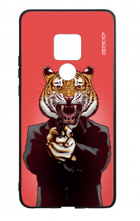 Huawei Mate20 WHT Two-Component Cover - Tiger with Gun