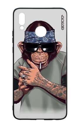 Huawei P Smart Plus WHT Two-Component Cover - Chimp with bandana