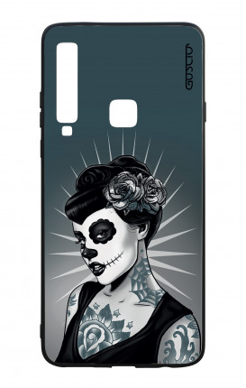 Cover Bicomponente Samsung A9 2018 - Calavera bianco e nero