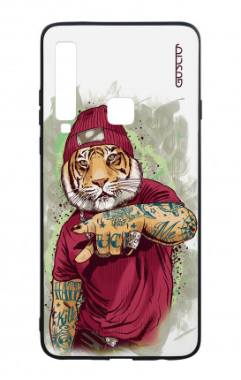Cover Bicomponente Samsung A9 2018 - Tigre Hip Hop bianco