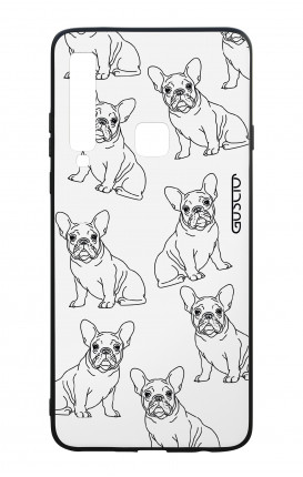 Samsung A9 2018 WHT Two-Component Cover - French Bulldog Pattern