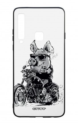 Samsung A9 2018 WHT Two-Component Cover - Biker Pig