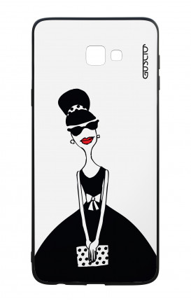 Samsung J4 Plus WHT Two-Component Cover - Miss with Handbag 