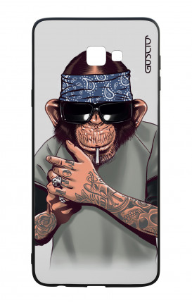 Samsung J4 Plus WHT Two-Component Cover - Chimp with bandana