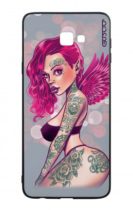 Samsung J4 Plus WHT Two-Component Cover - Tattooed Angel Girl 