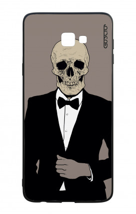 Samsung J4 Plus WHT Two-Component Cover - Tuxedo Skull