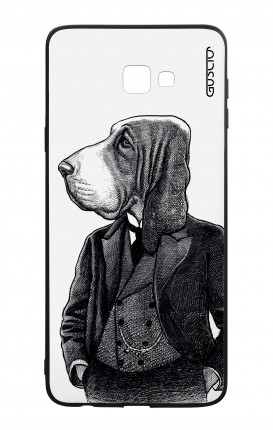 Samsung J4 Plus WHT Two-Component Cover - Dog in waistcoat