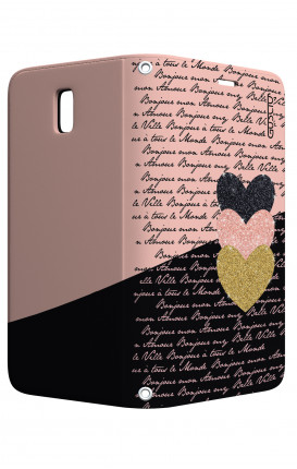 Case STAND Samsung J7 2017 - Hearts on words