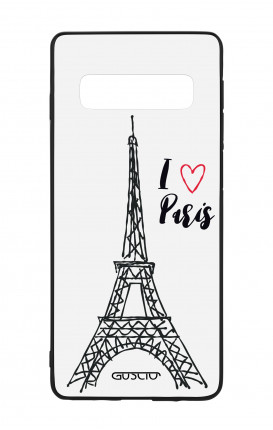 Samsung S10 WHT Two-Component Cover - I love Paris