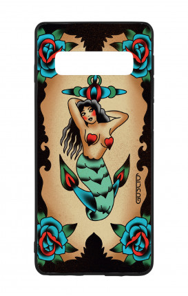 Samsung S10Plus WHT Two-Component Cover - Old School Tattoo Siren