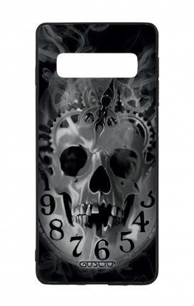 Samsung S10Plus WHT Two-Component Cover - Skull & Clock