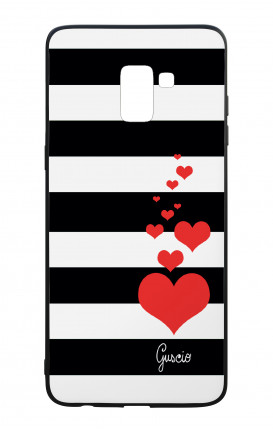 Samsung J6 PLUS 2018 WHT Two-Component Cover - Loving Stripes