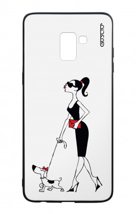 Samsung J6 PLUS 2018 WHT Two-Component Cover - Miss with Dog
