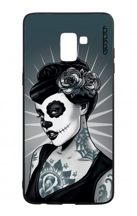 Samsung A8 2018 WHT Two-Component Cover - Calavera Grey Shades