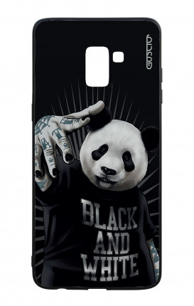 Samsung A8 2018 WHT Two-Component Cover - B&W Panda