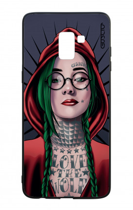 Samsung A8 2018 WHT Two-Component Cover - Red Hood Girl