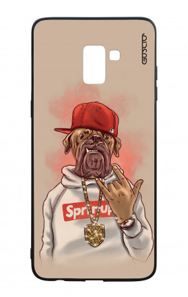 Samsung A8 2018 WHT Two-Component Cover - Rap Dog