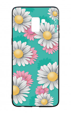 Samsung A8 2018 WHT Two-Component Cover - Daisy Pattern