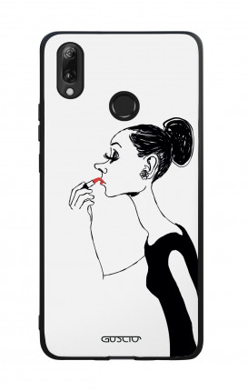 Huawei P Smart 2019 WHT Two-Component Cover - Lady with Lipstick