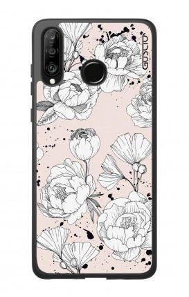 Huawei P30Lite WHT Two-Component Cover - Peonias