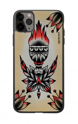 Apple iPh11 PRO MAX WHT Two-Component Cover - Old School Tattoo Flame