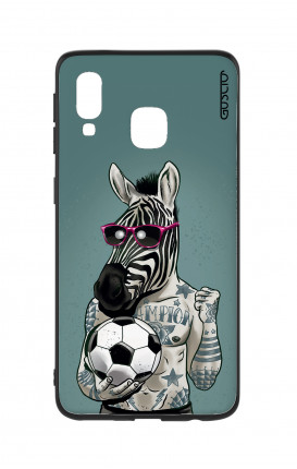 Samsung A40 WHT Two-Component Cover - Zebra