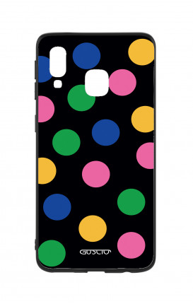 Samsung A40 WHT Two-Component Cover - Pink & Blue Polka dot