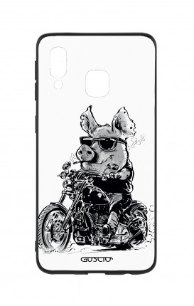 Samsung A40 WHT Two-Component Cover - Biker Pig