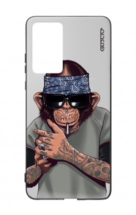 Huawei P40PRO WHT Two-Component Cover - Chimp with bandana
