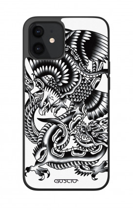 Apple iPhone 12 5.4" Two-Component Cover - Japan Tattoo B&W