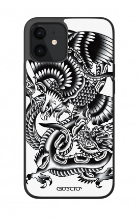 Cover Bicomponente Apple iPhone 12 MINI - Japan Tattoo B&W