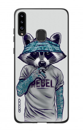 Samsung A20s Two-Component Cover - Raccoon with bandana