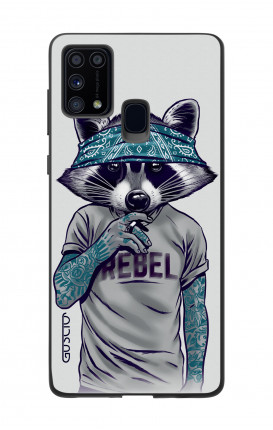 Cover Samsung M31 - Raccoon with bandana