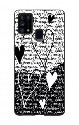 Cover Samsung M31 - Black & White Writings