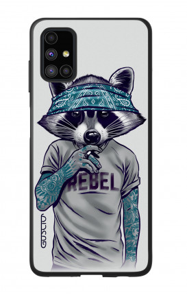 Cover Samsung M51 - Raccoon with bandana