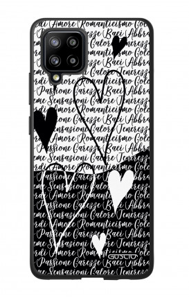 Cover Samsung A42 - Black & White Writings