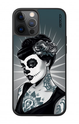 Cover Bicomponente Apple iPhone 12 PRO MAX - Calavera bianco e nero