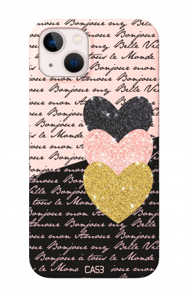 Soft Touch Case Apple iPh13 6.1" - Hearts on words