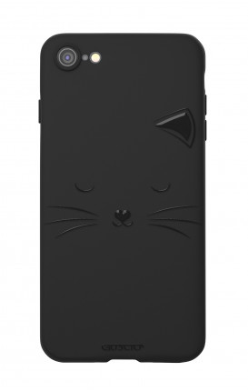 Rubber case Apple iPhone i7/8/SE 2020 BLK - Cat