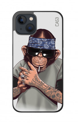 Cover Bicomponente Apple iPh13 MINI - Scimpanze con bandana