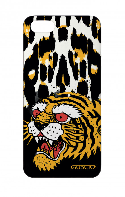 Apple iPhone 5 WHT Two-Component Cover - Tiger Animalier