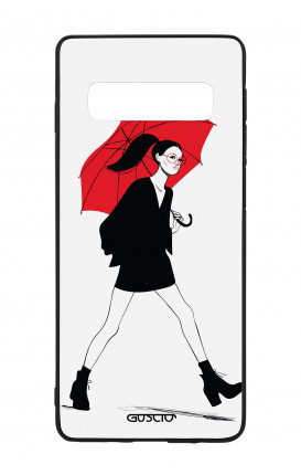 Samsung S10 WHT Two-Component Cover - Red Umbrella