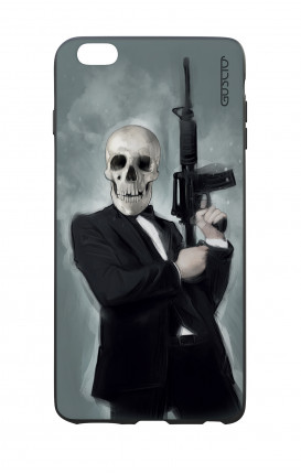 Apple iPhone 6 PLUS WHT Two-Component Cover - Skull with Tommy-Gun 