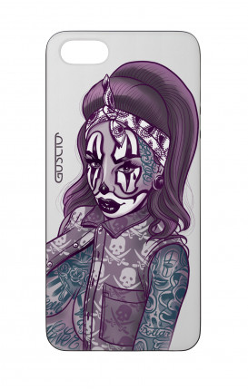 Apple iPhone 5 WHT Two-Component Cover - Chicana Pin Up Clown
