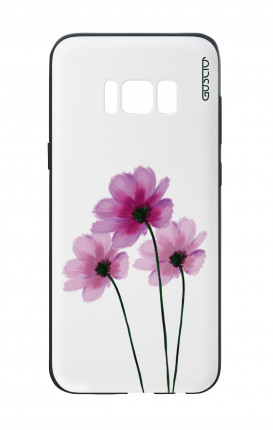 Samsung S8 Plus White Two-Component Cover - Flowers on white