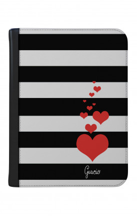 Case UNV TABLET 7-8" WHT/BLACK - Loving Stripes