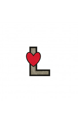 Sticker Initial Ecopelle CUORE - Initials_L